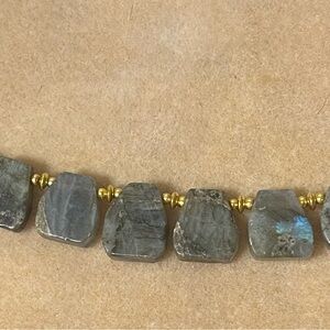 Elegant Gray and Gold Stone bracelet